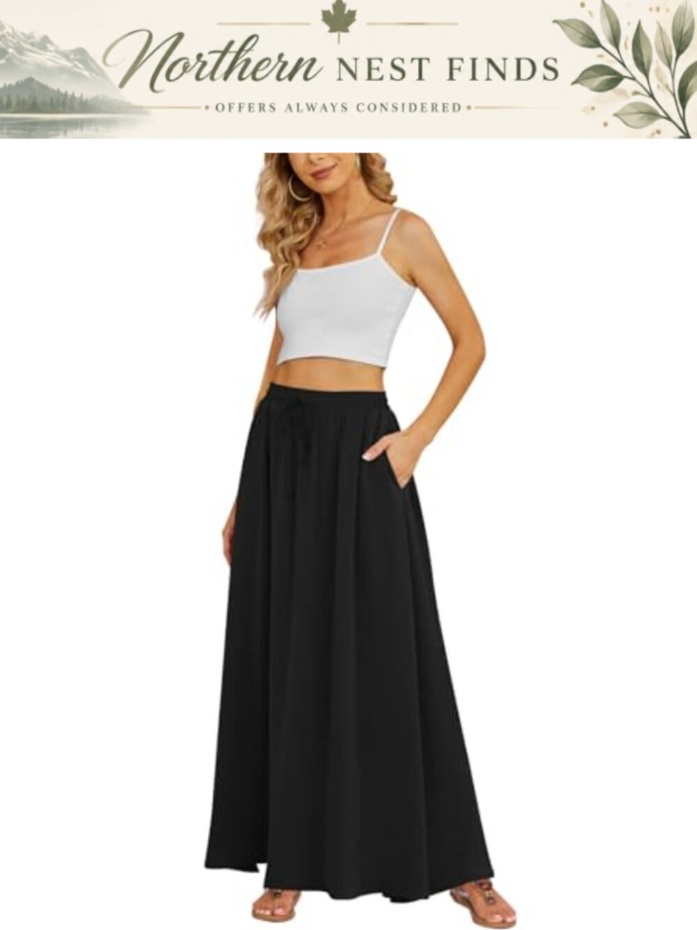 Pleated Chiffon Maxi Skirt High Waisted Flowy Summer Beach Long Skirt